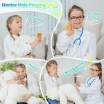 Doctor Kit for Kids, 34 Pcs Pretend Playset for Toddlers, Doctor kit for Toddlers 3-5, with Medical Bag, Stethoscope and Other Accessories, for Boys and Girls Fun Role Playing Game