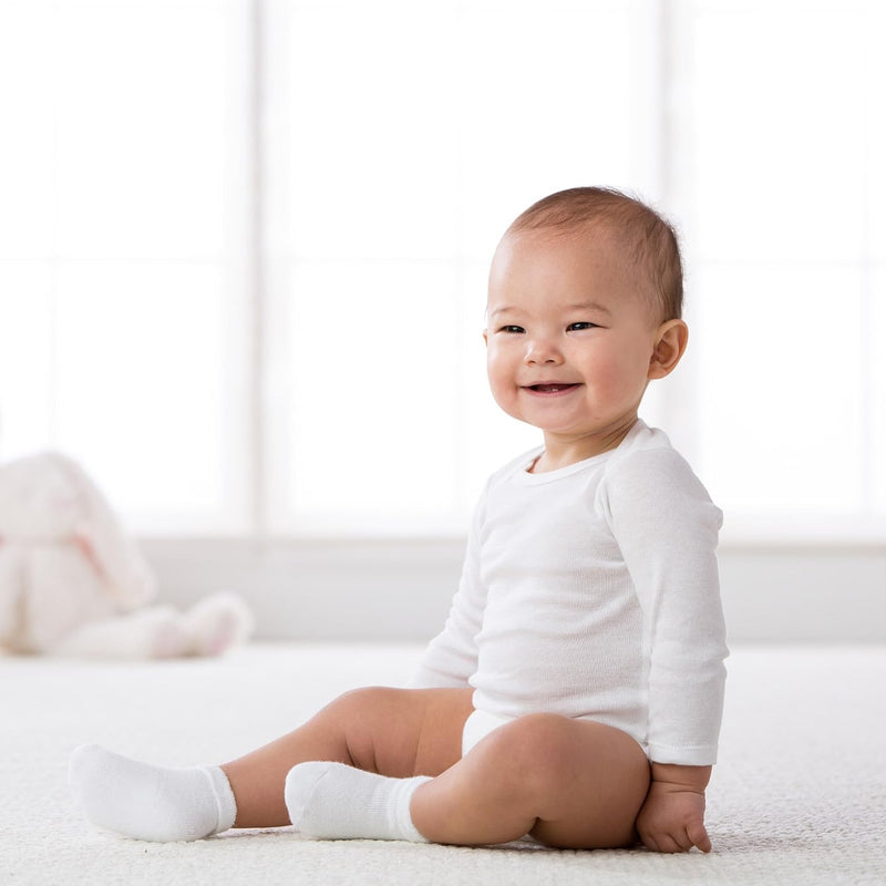 Gerber Baby Boys & Girls 6-Pack White Terry Socks