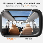 TAZENI Baby Car Mirror for Rear Facing Car Seat, Patented Stable Hook Clip | Shatterproof, 360° Rotation, Crystal Clear View, Easy Install, Crash-tested, Baby Shower Gifts for Infants Safely, Black