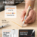Nicpro 2 Pack CP1000 Carpenter Pencil with Sharpener, Mechanical Carpenter Pencils with 26 Refills, Deep Hole Long Nib Marker Pens for Construction, Heavy Duty Woodworking Pencil for Architect Marking