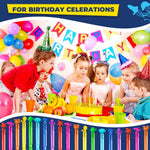 VKTEN 32Pcs Sea Mini Bubble Wands, 8 Styles 8 Colors for Kids' Themed Birthday Parties and Outdoor Fun