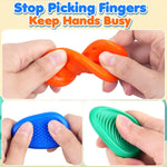 Fidget Toys Sensory Stone for Kids: 6 Pack Textured Soft Worry Stone for Autism Kids Calming - Fidget Stress Toys for Students Stress Relief - Small Prizes Fidget Toys