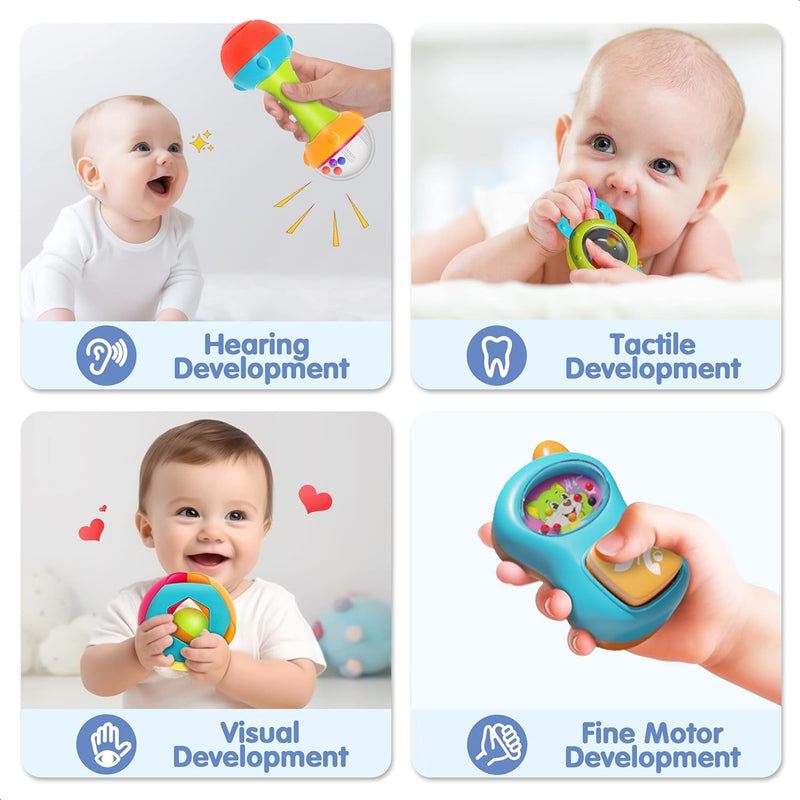 iPlay, iLearn Baby Rattles Toys Set for Newborns and Infants