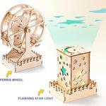 Yutin 5-piece wooden STEM science kits for kids aged 8-12, DIY craft kits with 3D puzzles and building models