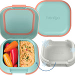 Bentgo Chill Mini Leak-Proof Lunch Box – Built-In Ice Pack Keeps Food Cold, 2.7-Cup Capacity for Snacks or Sandwich, 3 or 4 Compartments, PFAS & BPA-Free, Ideal for Adults & Kids 3+ (Seaside Papaya)