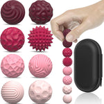 Silicone Magnetic Balls, Fidget Toys for Adults & Teens, 6PCS Stress Balls Sensory Toy, Quiet Magnet Desk Fidgets with Textured, ADHD Anxiety Relief Items, Fun Stocking Suffers Gifts (Red)