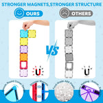 Ryoichi 138PCS Magnetic Tiles Set, STEM Educational Construction Blocks, Montessori Learning Toys for Kids Ages 3-9+ Years