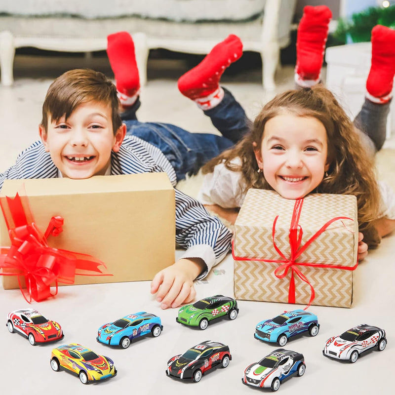 28 Pack of Colorful Mini Pull Back Cars for Kids' Party Favors, Goody Bags, and Pinata Fillers
