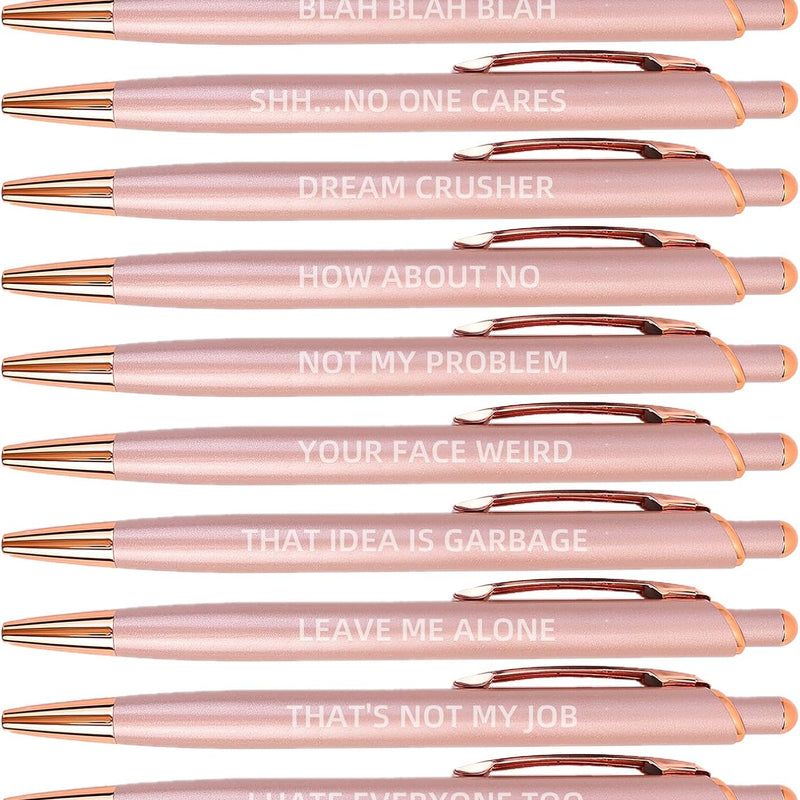 Cityhermit 11Pcs Funny Adult Ballpoint Pen Set, Premium Days of The Week Swear Cuss Word Pens for Office Gifts, Novelty Pens for Corworkers