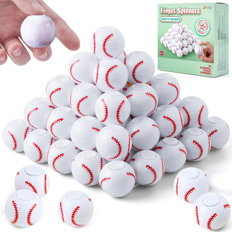 JOYIN 36 Pack Soccer Fidget Spinners for Kids, Compact and Portable Stress Relief Toys