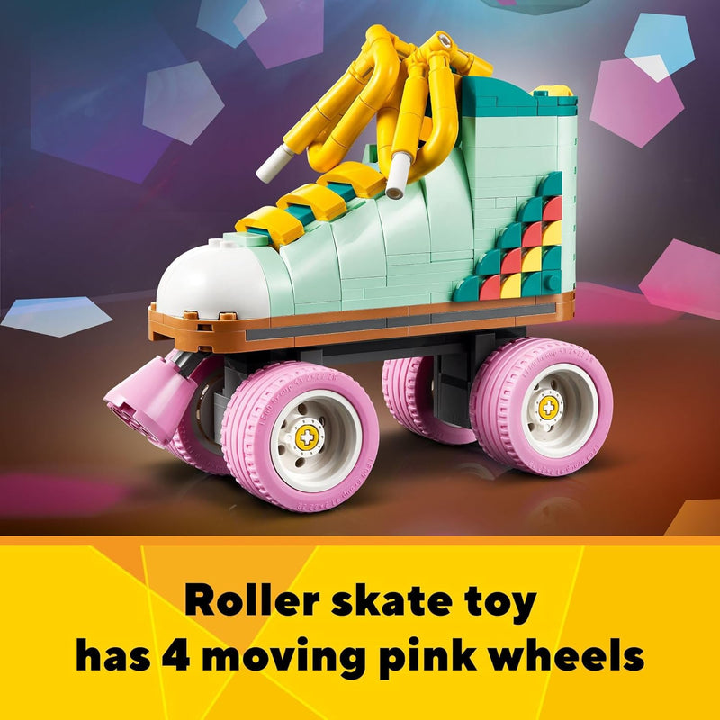 LEGO Creator 3-in-1 Retro Roller Skate Building Kit for Kids Ages 8 and Up with 4 Moving Wheels