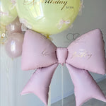 4 pink bow balloons 38inch, 4pc set, pink, coquette, birthday, party supplies, wedding decor