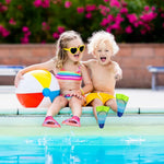 Kids Short Swim Fins, Lap Training Flippers for Pool Youth Beginners