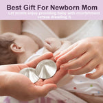 Boboduck The Original Silver Nursing Cups - Nipple Shields for Nursing Newborn, Newborn Breastfeeding Must Haves for Soothe and Protect Your Nursing Nipples - 925 Silver (Regular Size)