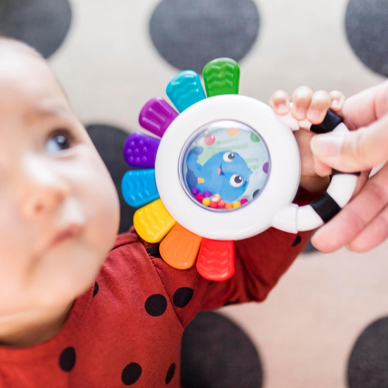 Baby Einstein Opus The Octopus Sensory Rattle & Teether Toy, BPA Free & Chillable, 3 Months+