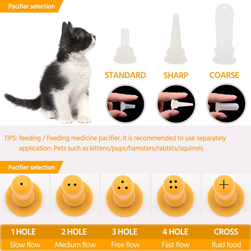 Puppy Kitten Bottle for Nursing, Newborn Baby Dog Cat Rabbit Feeding Feeder