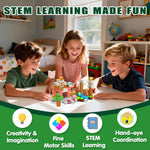 100PCS Magnetic Building Blocks - Sensory Toy for STEM Constructions, Ages 3+