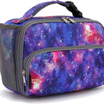 FlowFly Kids Lunch box Insulated Soft Bag Mini Cooler Back to School Thermal Meal Tote Kit for Girls, Boys, Astronaut