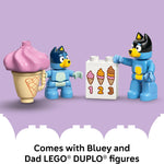 LEGO DUPLO Bluey Ice Cream Trip with Bluey - Toddler Toy for Kids, Boys, and Girls Ages 2+ - Includes Figure and Ice Cream Stand