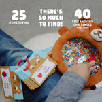 Chuckle & Roar Sensory Seek & Find Plush Bear Toy with Hidden Objects, 40 Cards, Ages 3+