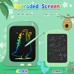 8.5 Inch LCD Doodle Board Tablet Toy - Green Dinosaur Drawing Pad for Kids 2-6 Years Old - Christmas and Birthday Gifts
