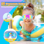 COOLOO 2 Pack Kids Goggles 4-16, Wide View No Leaking Kids Swim Goggles | Anti-fog & Anti-UV Swimming Goggles for Girls Boys