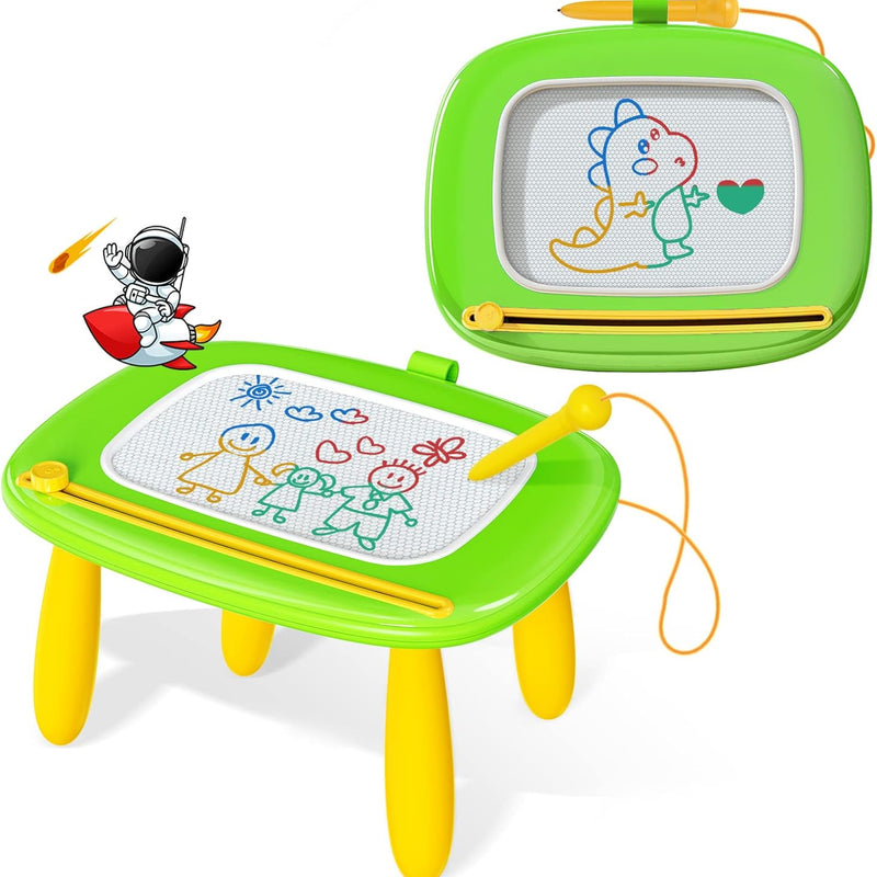 Kikidex Dark Blue Magnetic Drawing Board for Toddler Girls 1-2 Years Old Doodle Learning Toy