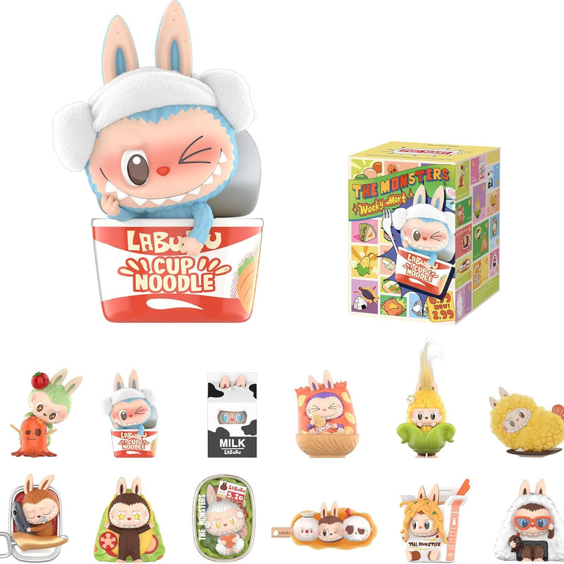 POP MART The Monsters Wacky Mart Series Blind Box Figures, Random Design Action Figures Collectible Toys Home Decorations, Holiday Birthday Gifts for Girls and Boys, Single Box