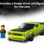 LEGO Speed Champions Dodge Challenger SRT Hellcat Sports Car Toy - Building Set for Learning