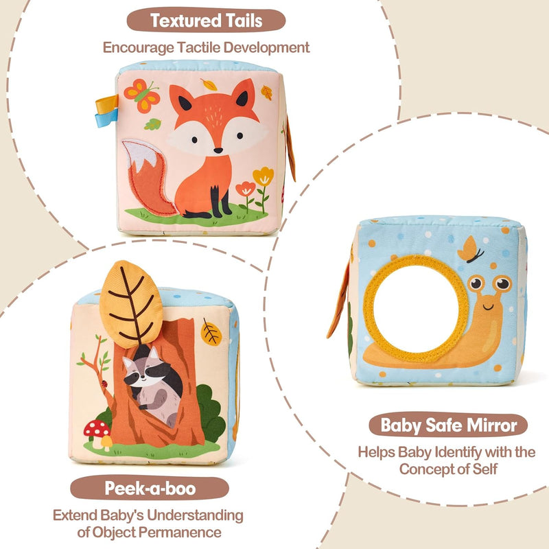 hahaland Baby Tissue Box Toy Set for 6-12 Months Montessori Play and Sensory Development