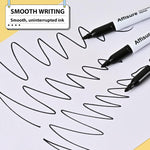 Permanent markers, 100 packs permanent markers bulk, quick dryingin one second, waterproof, smooth, noteasy to erase, durable, can be markedon glass, tiles and cloth, office supplies