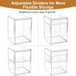 ERTIUANIO Baby Bottle Organizer – 3 Tier Acrylic Bottle Storage Organizer container, Clear Plastic Bottle Station Organizers Drawers for Countertop Kitchen Cabinet Vanity, Bathroom, Gifts for New Mom
