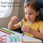 6pc Set of Flexible Fidget Sticks for Stress Relief, ADHD, Autism, Anxiety, Calming for Kids and Adults