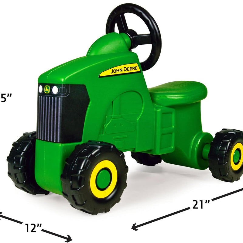 John Deere sit 'n scoot tractor for kids 18 months and up, green, 3-wheel ride on toy