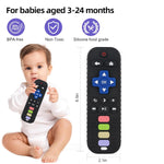 Chuya Baby Teether Toy, Food-Grade Silicone, 3-24 Months, TV Remote Control Shape, Teething Relief for Infants