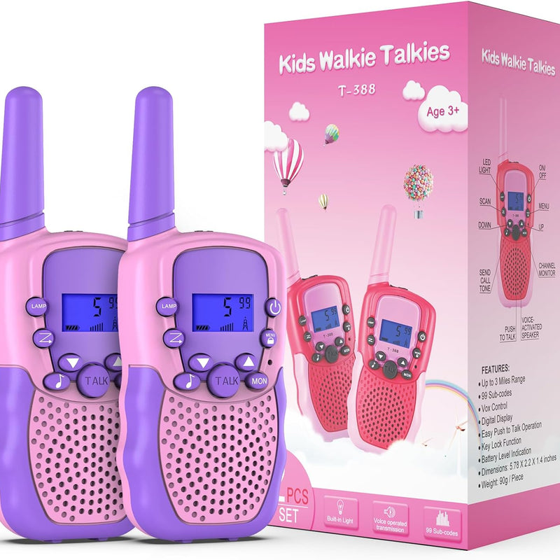 selieve kids walkie talkies 22 channels 2 way radio 3 miles range for outside easter gifts for boys girls