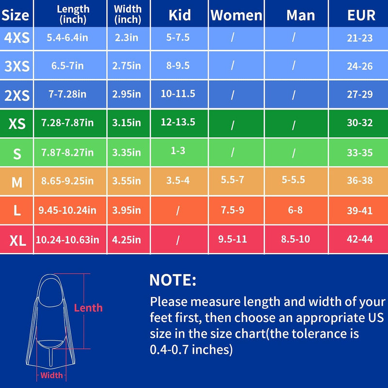 Kids Short Swim Fins, Lap Training Flippers for Pool Youth Beginners