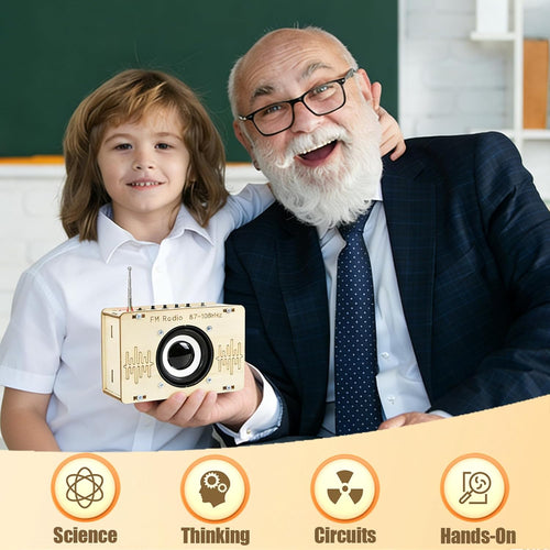 STEM DIY Electronics Kit for Kids 6-14, Building Your Own Radio with 3D Puzzle and Circuit Engineering, Gift for Boys and Girls