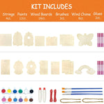 4 Pack DIY Bird House Wind Chime Kit for Crafts for Kids Ages 4-8 | Build and Paint Birdhouses Wooden Arts Kits Easter Basket Stuffers Gifts for Girls Kids Boys Toddlers Ages 3-5 4-6 6-8 8-12