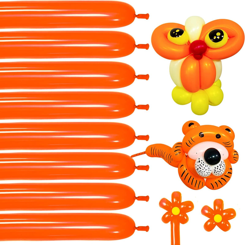 100pcs Black 260q Long Balloons for Animal Modeling and Party Decorations