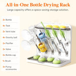 Lifewit 10-Hooks Baby Bottle Drying Rack for Countertop, BPA Free | Vertical Bottle Storage Organizer, Stand-Up Dryer Holder for Pacifiers, Pump Parts, Baby Stuff, Newborn Essentials Must Haves