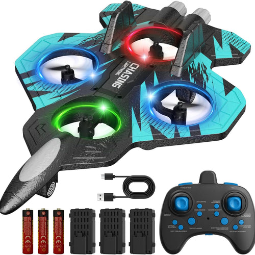 Foam RC Airplane with LED Light, 360° Flip, Remote Control for Kids and Adults, Ready-to-Fly Gift