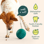 WOOF Walkabout - Enrichment Dog Toys Puzzle and Treat Dispenser - Adjustable Difficulty for Kibble and Treats - Durable Rubber - Easy to Clean - Small