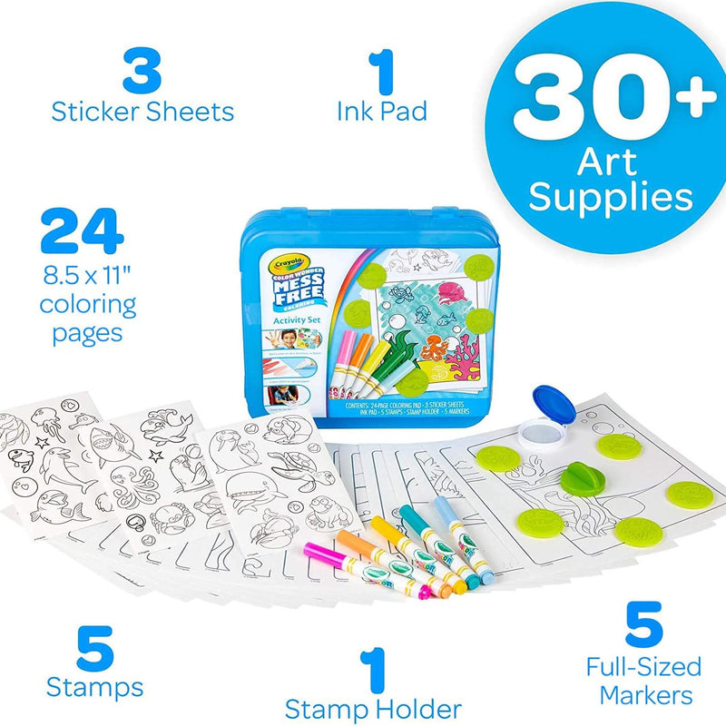 Crayola Color Wonder Mess Free Coloring Activity Set (30+ Pcs), Travel Art Kit, Gift for Kids & Toddlers, Ages 3+