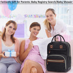 Tenot Diaper Bag Backpack for Women with Insulated Pockets Black | Large Capacity, Multifunctional, Waterproof, Travel Baby Diaper Bags for Mom,Dad,Baby Girl Boy