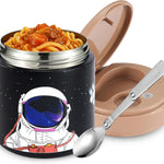 Thermo for Hot Food Kids - 15.2oz, Leak Proof Insulated Food Jar, Soup Thermo, Insulated Lunch Containers, Termos Para Comida Caliente, Wide Mouth Lunch Box with Folding Spoon and Handle