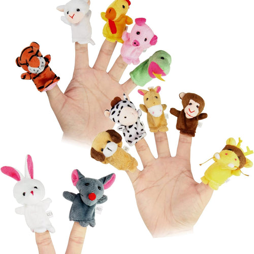 Sealive Soft Plush Animal Finger Puppets for Toddlers 1-3, Educational Storytelling Hand Puppet Set, Comfortable Fit for Kids & Adults, Ideal for Early Learning & Interactive Play.