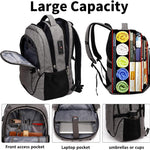 SHRRADOO Anti Theft Laptop Backpack Travel Backpacks with Combination Lock for Women Men College Backpack Computer Bag Fits 17 Inch Laptop,Grey