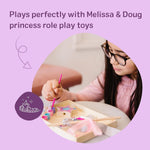 Melissa & Doug Created By Me! Paint & Decorate Your Own Wooden Princess Wand Craft Kit, Pink Princess Crafts Great for Rainy Days, Toys for Kids Ages 4+