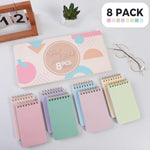 SKYDUE Small Notebooks, Cute 3x5 Pocket Notepads, Mini Spiral Notebook with Lined Pages Nursing School Essentials, School Office Supplies Set Of 8